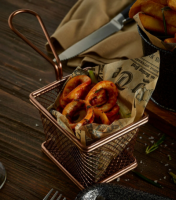 Copper Fryer Serving Basket